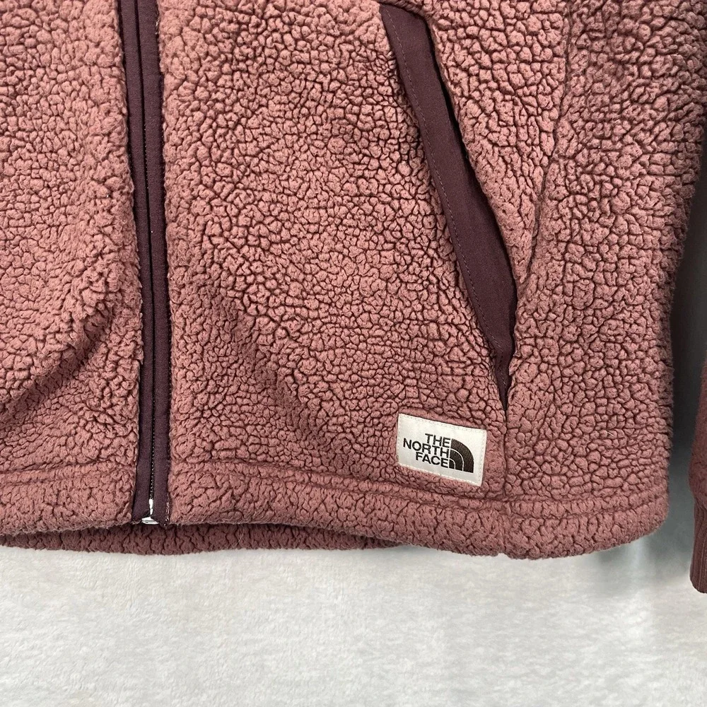 The North Face Jacket Womens Medium Campshire Fuzzy Teddy Sherpa Fleece Zip Up